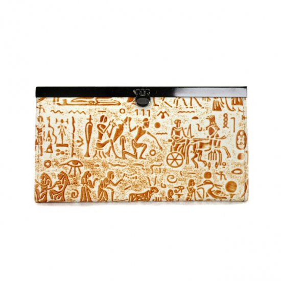 Coach Egyptian Wall Painting Large Khaki Wallets EDY | Coach Outlet Canada